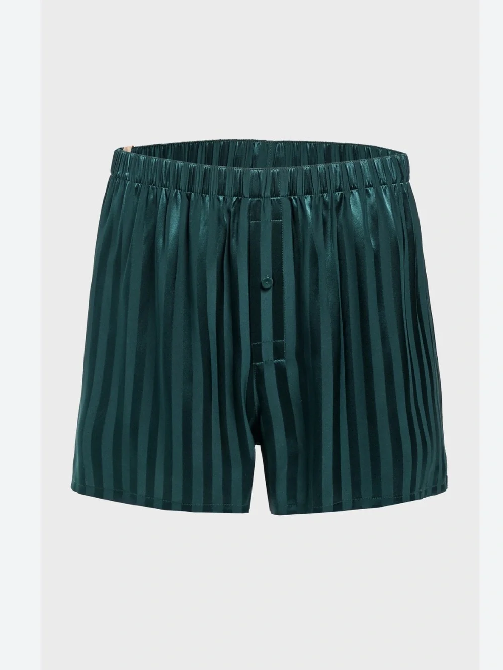 Lunya Washable Silk Striped Jacquard Boxer Dusky Cypress Green Loungewear-M